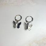 Brandy Melville Silver Butterfly Earrings  Photo 0