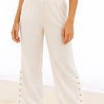 Soft Surroundings NWT  Oceo Gauze Wide-Leg Pants XL Star White Photo 0