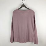 Urban Outfitters UO Out From Under Jojo Pink Oversized Waffle Knit Thermal Long Sleeve Top Photo 8