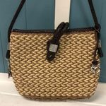 Brighton  Woven Textile‎ Body Leather Trim & Shoulder Strap Casual Bag *read Photo 1