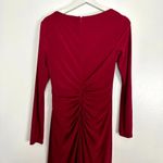 Mac Duggal  Long Sleeve Jersey Evening Gown in Berry Size US 6 Photo 7