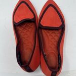 Birdies  The Blackbird Orange Knit Pointed Flats Size 6 Photo 6