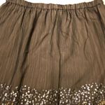 Umgee  brown miniskirt silver gold sequins‎ small Photo 2