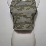 American Eagle Green Camo High Neck Cropped Tank Top Size XL Photo 1