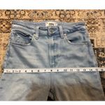 Paige Sarah Slim Crop Jeans Light Wash Distressed Raw Hem Denim Sz 25 Photo 6