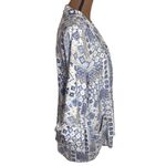 Alice Stuart vintage linen blend ethnic boho lagenlook one button blazer size M Blue Size M Photo 2