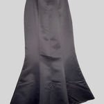 Vintage Jessica McClintock For Gunne Sax Maxi Mermaid Skirt Sz 7 Satin Vampygoth Black Photo 0