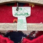 Vintage 90s Quacker Factory Christmas Angels Ugly Cardigan Sweater Red 1X Photo 5