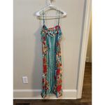 Borogodo Brazilian Dress Tropical Floral Colorful Resort Sundress Maxi $259 Size L Photo 1