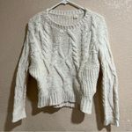 Anthropologie Sleeping on Snow | cream plush knit pullover sweater XSP Photo 1