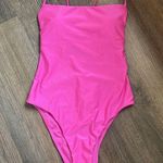 Shade & Shore  Women’s Pink High Cheeky One Piece Swimsuit Small 4-6 NWT Photo 0