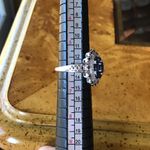 Natural Blue Sapphire Sterling Silver Cocktail Ring Size 6 Photo 6