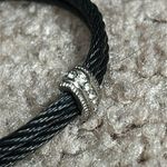Women’s vintage‎ dainty black cable crystal magnetic bracelet one size Photo 2