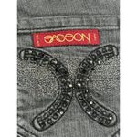 Sasson Ooh La La Bootcut Boogie Jeans Distressed Black Women's Size 8 Photo 3