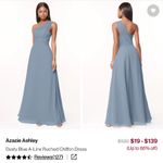Azazie  bridesmaid chiffon dress dusty blue  Photo 4