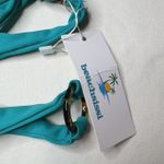 Beachsissi  Green One Piece Bathing Suit Side Cut Out Tortistie Swimwear NWT  XL Photo 3