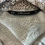 ZARA Snake Skin Print Asymmetric Shirt Blouse Long Sleeve Button-Down Top XS Photo 7