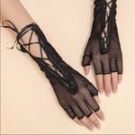 Fishnet Lace Fingerless Gloves New Photo 9