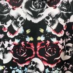 Hot Topic skulls and roses pinup keyhole back mini dress, stretchy, black,SM Photo 4