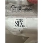After Six After 6 Womans White Waitress tuxedo blouse Sz 4 NWT Photo 2