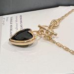 Luna Norte | Black Onyx Heart Necklace Gold Photo 7