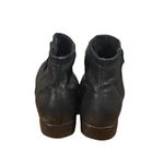 Munro  Black Leather Ankle Sie Zipper Walking Wedge Bootie Women Sz 7.5 Photo 4