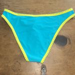 Cupshe Woman  Teal and Yellow Colorblock Cheeky Bikini Bottom Swimsuit Large Photo 5