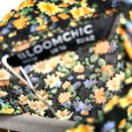 Bloomchic Black With Multicolor Floral Shirred Midi Dress Size 12 Photo 3