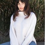 Stateside Cozy Cashmere Blend Turtleneck Sweater in Cream Photo 0