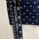 Dalia Women’s Navy Ankle Pants Size 12 Polca Dot Heart Print Stretch Waist 36 Blue Photo 3