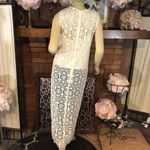 Alice + Olivia  OFF WHITE CROCHET LACE "GRETCHEN" MAXI TUNIC AND CAMI (M) Photo 2