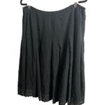 Jones New York Skirt Womens 16W Black Midi ALine Lace hem Sheer Romantic Goth Photo 2