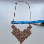 Charming Charlie Rose Gold Rhinestone Statement Necklace Sparkle Diamond Photo 2