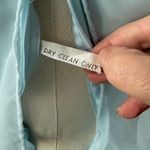 Vintage 70s Baby Blue Pearl Caplet Formal Dress Gown XS Photo 10