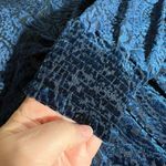 Tommy Hilfiger  Womens Velvet Burnout Faux Wrap High Waist Above Knee Blue Sz 12 Photo 9