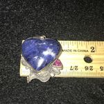 Blue & 925 silver heart charm Valentine's Day love Photo 6