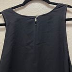 Wilfred  Aritzia 100% Silk Made in Japan Black Chiffon Midi Dress Sleeveless Sz L Photo 4