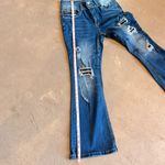 SheIn Distressed Flare Jeans in Blue Photo 5