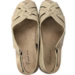 Wear Ever Jeannie Beige Comfort Weave Pattern Walking Slingback Sandals Sz 10M Photo 6