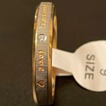3mm cubic zirconia gold forever love ring size 9 Photo 2
