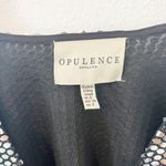 Opulence England Silver Fringe Metallic Formal Dress Size Small S 4 Photo 3