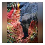 Ego Trippin’ Floral Velvet Maxi Dress Vintage Retro Vibrant XS Red Photo 9