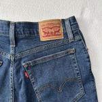 Levi's  High Rise Shorts Women's 29‎ Raw Hem Distressed Light Blue Wash Photo 5