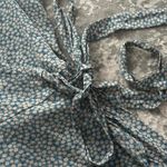 Madewell silk ruffle edge wrap dress in blue floral Photo 2