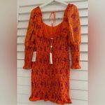 For Love & Lemons NEW FOR‎ LOVE AND LEMONS Peony Mini Scrunched Frill Quarter Sleeve Stretch Dress Photo 3