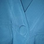 Tess 20W Short Sleeved Shirt Dress Button Front in Teal Green Photo 3