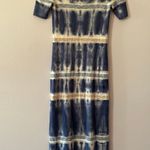 Anthropologie  Blue White Kato Tie Dye Short Sleeve Midi Dress Women size Medium Photo 0