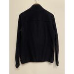 Starter  Standard Fleece Pullover Jacket Women Large Black Snap Collar Pockets Photo 2