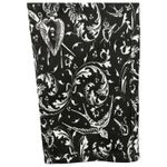 RUDE Super Skinny Jeans Black White Skull Baroque Print Size 32 Punk Grunge Goth Photo 2