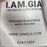 I am gia I.AM.GIA. Mandi Ruched Mesh Sttetch Corset Top‎ Back Zipper White Size Small Photo 9